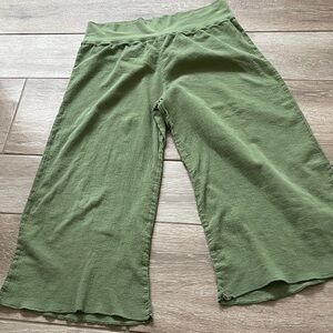 Fresh Produce Gauze Stretch Pull On Cropped Pants MEDIUM Wide Leg
